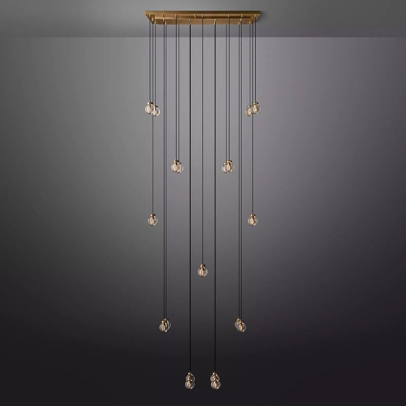 Roby Spherical Modern Rectangular Chandelier 54” - thebelacan