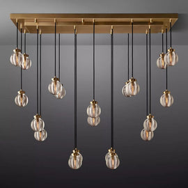 Roby Spherical Modern Rectangular Chandelier 54” - thebelacan