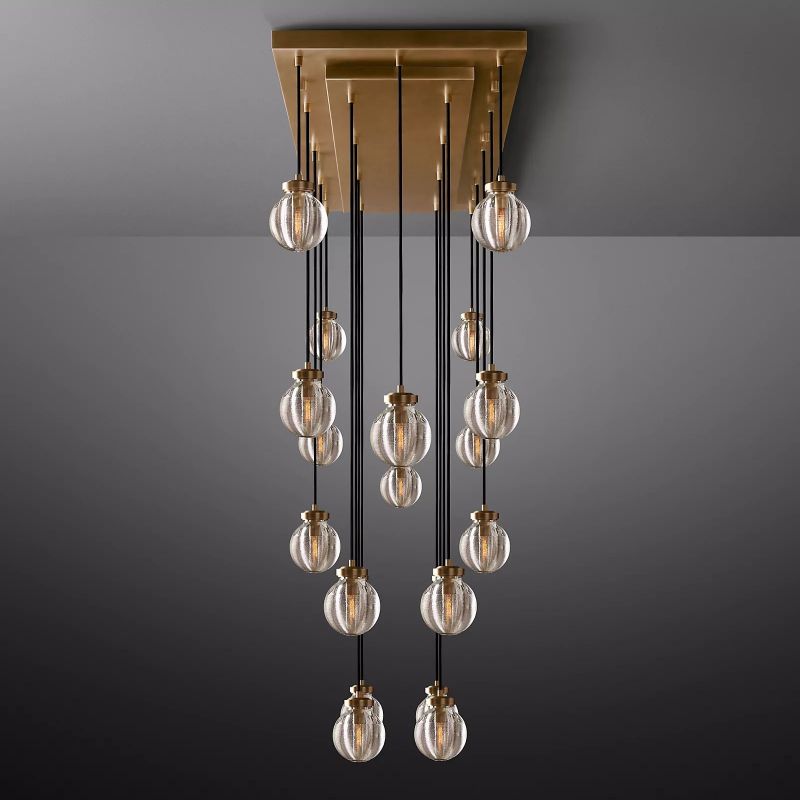 Roby Spherical Modern Rectangular Chandelier 54” - thebelacan