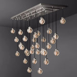 Roby Spherical Modern Rectangular Chandelier 72” - thebelacan