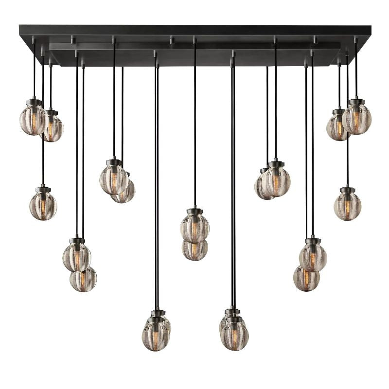 Roby Spherical Modern Rectangular Chandelier 54” - thebelacan