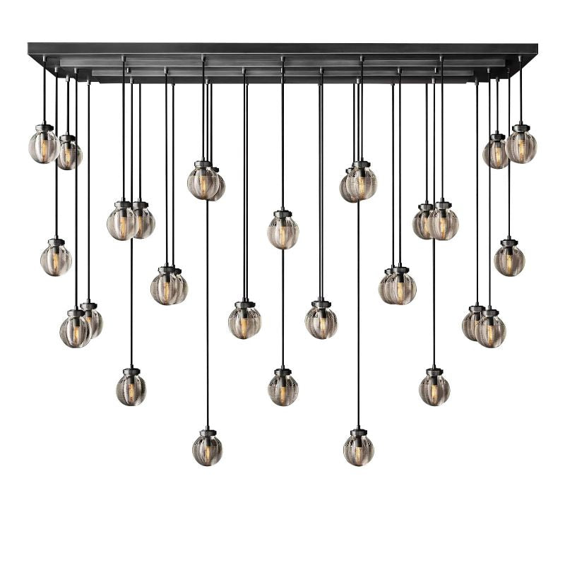 Roby Spherical Modern Rectangular Chandelier 72” - thebelacan