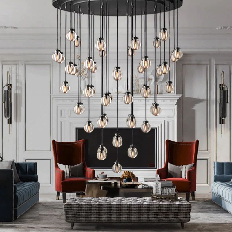 Roby Spherical Modern Round Chandelier 60" - thebelacan