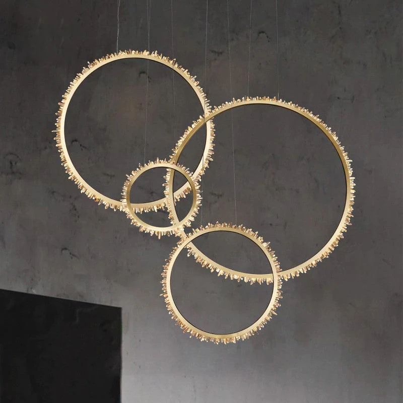 Rock Crystal Ring Chandelier - thebelacan