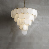 Alabaster Magnolia Multi-tiered Round Chandelier - thebelacan