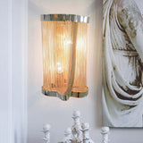 Ashley Aluminum Chain Tassel Wall Sconce - thebelacan