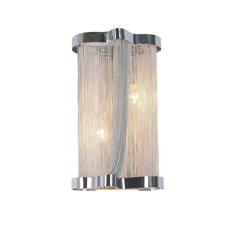 Ashley Aluminum Chain Tassel Wall Sconce - thebelacan