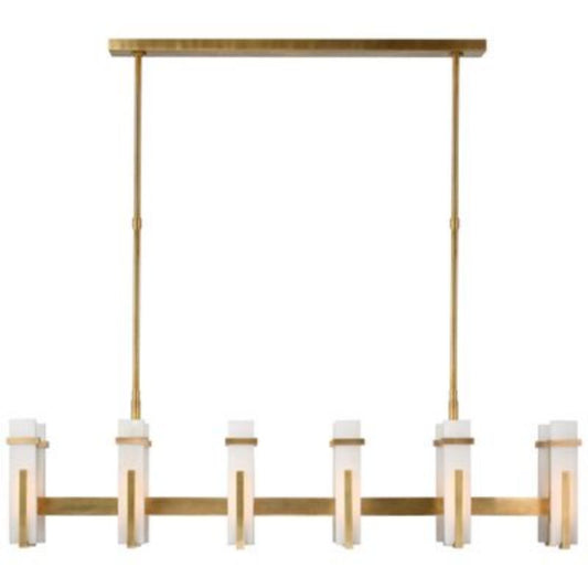 Alabaster Ian K Fowler Malik Large Linear Chandelier - thebelacan